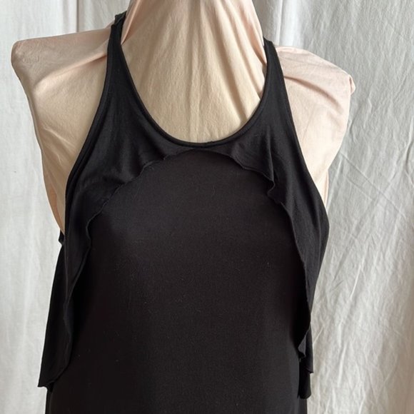 Wilfred Halter Style Tank Top with Flowy Layered Details Loose Fit Black - Picture 2 of 7